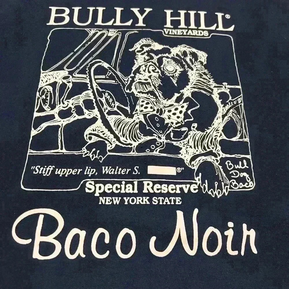 VTG Bully Hill Finger Lakes Winery Sweatshirt with bulldog - Men’s size Small - Picture 2 of 5